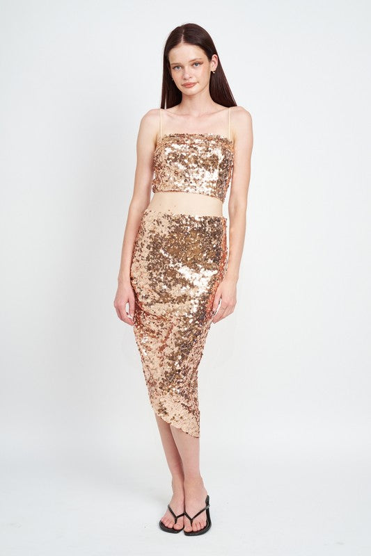 Women's Sequin Tube Top for Parties and Night Out