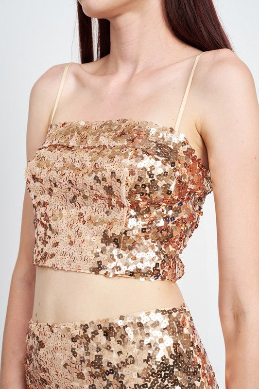 Women's Sequin Tube Top for Parties and Night Out