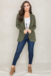 Women's Solid Drape Pocket Cardigan