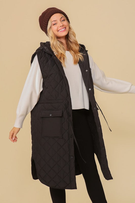 Women's Hooded Oversized Vest Jacket