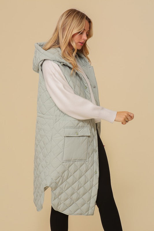 Women's Hooded Oversized Vest Jacket