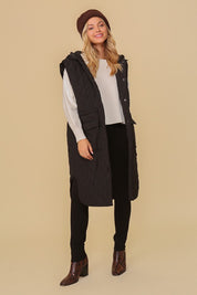 Women's Oversized Quilted Midi Jacket