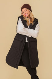 Women's Hooded Oversized Vest Jacket