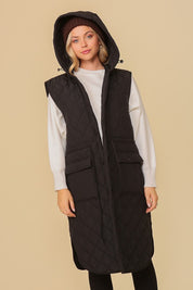 Women's Hooded Oversized Vest Jacket