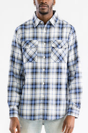 Men's Regular Fit Checkered Flannel Long Sleeve Shirt