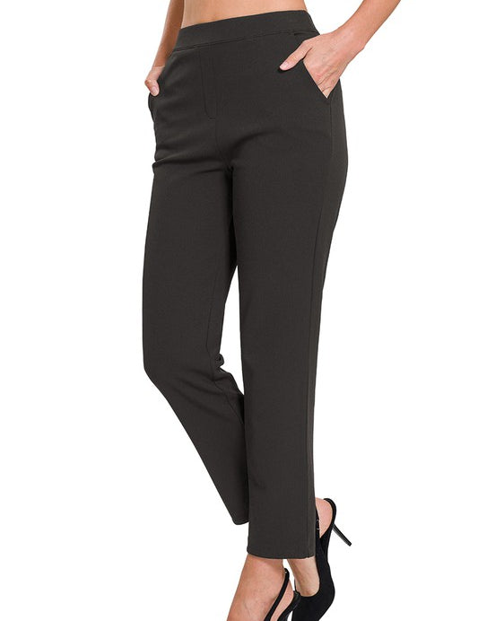 Stretch Pull On Scuba Crepe Dress Pants