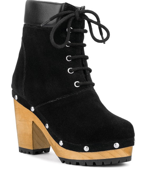 Women's Handcrafted Suede Lace-Up Winter Boots