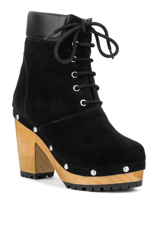 Women's Handcrafted Suede Lace-Up Winter Boots