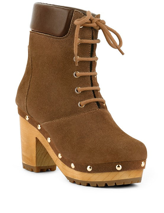 Women's Handcrafted Suede Lace-Up Winter Boots