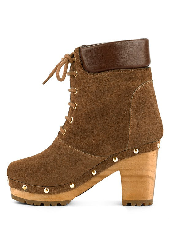 Women's Handcrafted Suede Lace-Up Winter Boots