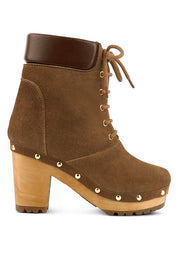 Women's Handcrafted Suede Lace-Up Winter Boots