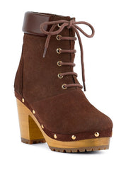 Women's Handcrafted Suede Lace-Up Winter Boots