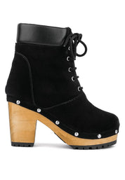 Women's Handcrafted Suede Lace-Up Winter Boots