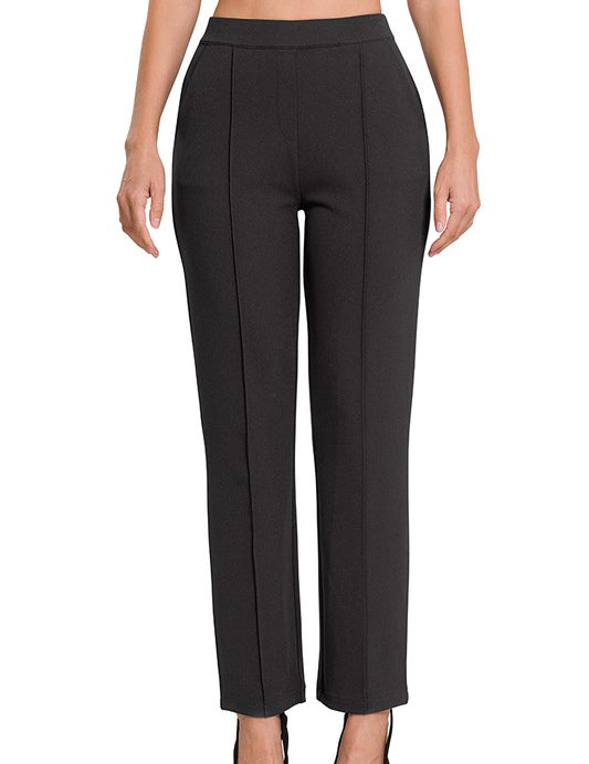 Stretch Pull On Scuba Crepe Dress Pant