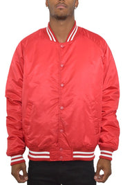 Men's Regular Fit Polyester Varsity Jacket