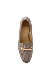 Women's Formal Faux Suede Slip-On Loafers with Metal Detail