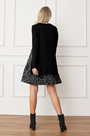 Women's Mock Layered Paisley Mini Dress