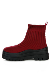 Quavo Knitted Platform Chunky Boots