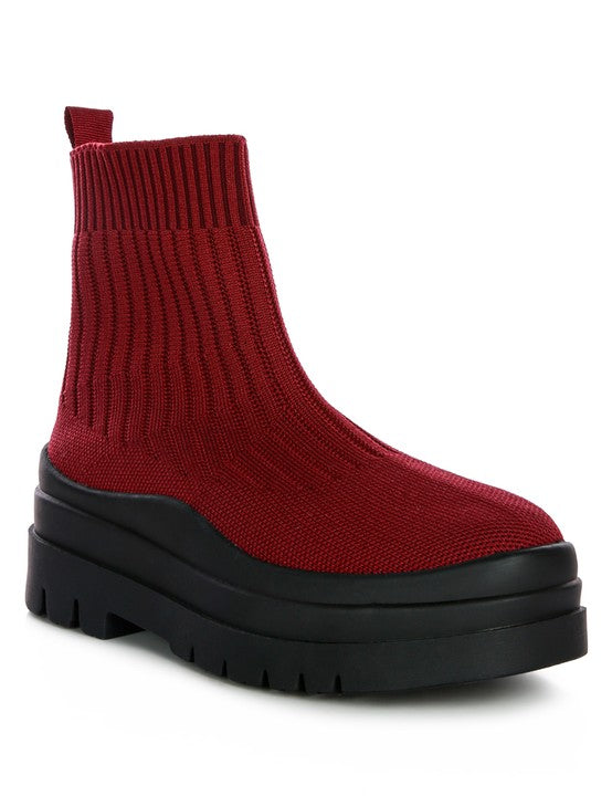 Quavo Knitted Platform Chunky Boots