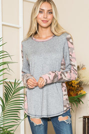 Women's Leopard Print Thumbhole Knit