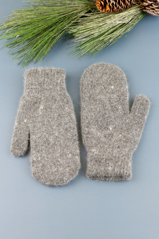 Women's Fuzzy Lined Acrylic Mittens