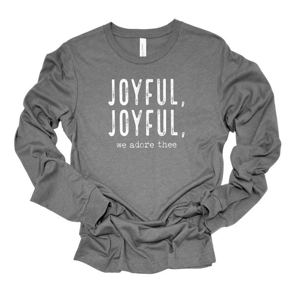 Unisex Long Sleeve Cotton Tee - Joyful, Joyful Design