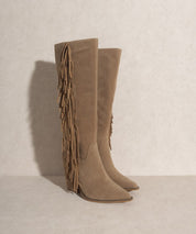 OASIS SOCIETY OUT WEST - Knee-High Fringe Boots