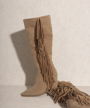 OASIS SOCIETY OUT WEST - Knee-High Fringe Boots