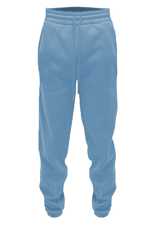 Men's Elastic Waist Polyester Jogger Sweatpants