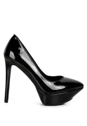 Women's Black Patent Stiletto Sandals