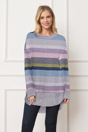 Women's Striped Chambray Layered Tunic