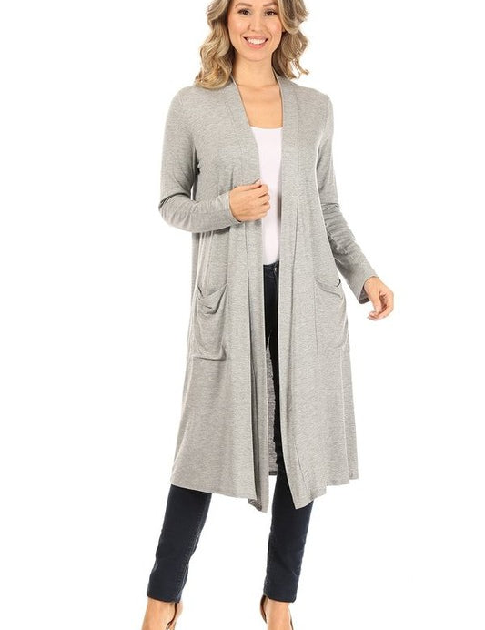 Solid duster cardigan in a loose fit