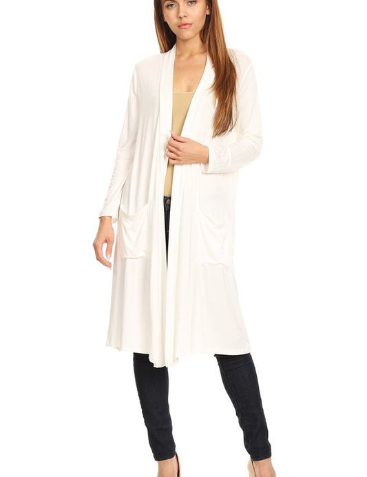 Solid duster cardigan in a loose fit