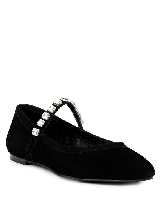 Women's Casual Suede Mary Jane Ballet Flats