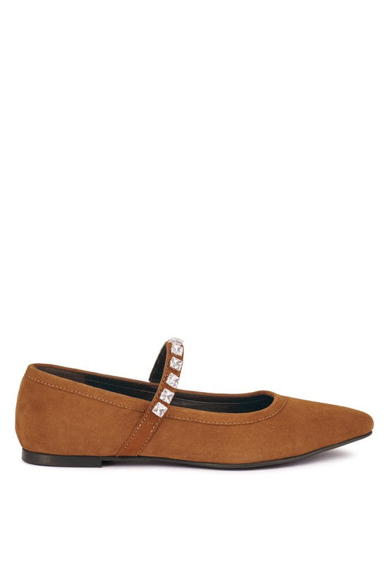 Women's Casual Suede Mary Jane Ballet Flats