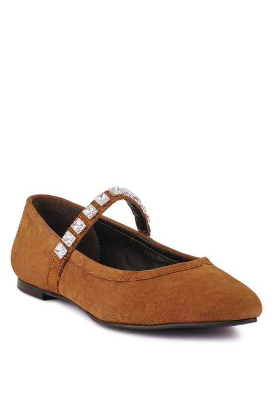 Women's Casual Suede Mary Jane Ballet Flats