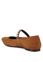 Women's Casual Suede Mary Jane Ballet Flats