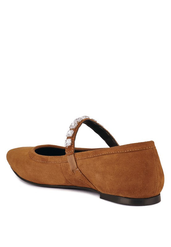 Women's Casual Suede Mary Jane Ballet Flats