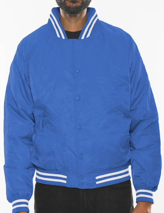 Mens Polyester Windbreaker Winter Bomber Jacket