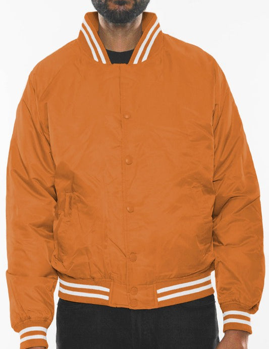 Mens Polyester Windbreaker Winter Bomber Jacket