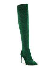 Women's Casual High Heel Knitted Over the Knee Boots