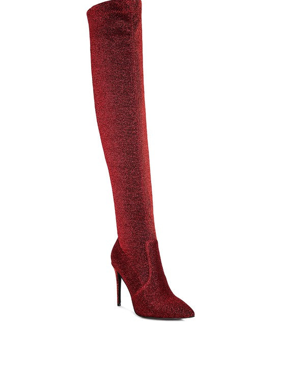 Women's Casual High Heel Knitted Over the Knee Boots