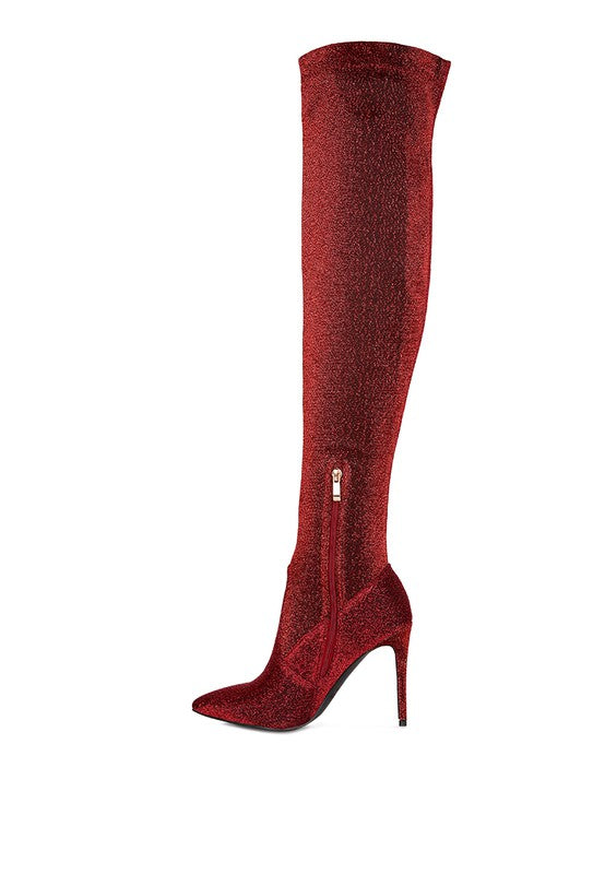 Women's Casual High Heel Knitted Over the Knee Boots