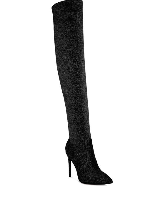 Women's Casual High Heel Knitted Over the Knee Boots