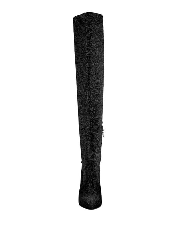 Women's Casual High Heel Knitted Over the Knee Boots