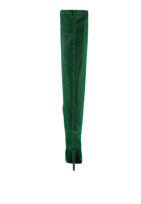 Women's Casual High Heel Knitted Over the Knee Boots