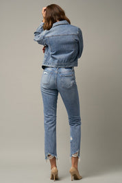 Women's High Rise Straight Denim Jeans