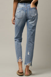 Women's High Rise Straight Denim Jeans