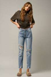 Women's High Rise Straight Denim Jeans