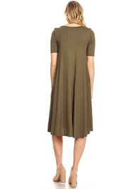 Women's Oversized A-Line Jersey Knit Short Sleeve Dress